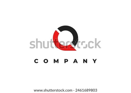 logo letter q slashed modern business