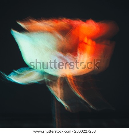 Similar – Image, Stock Photo A motion blurred close up shot of the fingers of a young adult Working from Home on a laptop kept on a wooden desk next to a pen and a notepad.