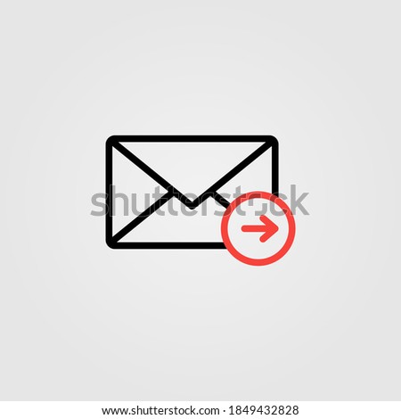 Forward email icon. Send email symbol. Vector illustration.