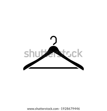 Hanger icon isolated on white background. Vector illustration for web and mobile apps, fashion or apparel design element.