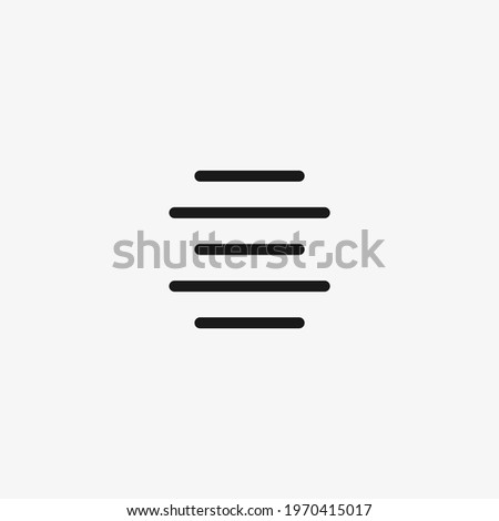 Center alignment vector icon. Document editor button sign for web site and mobile app.