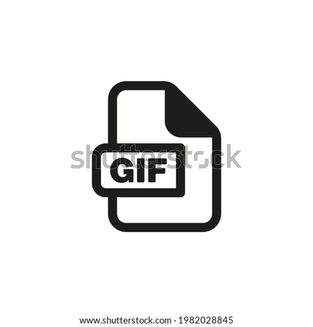 Gif file format icon in line design style. Usage for web and mobile design.