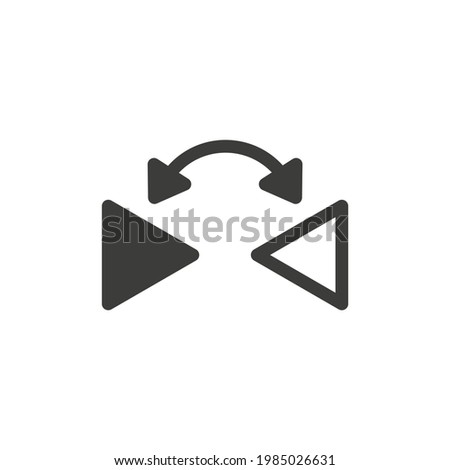 Flip horizontal icon. Mirror horizontal, rotation sign for web and mobile UI design.