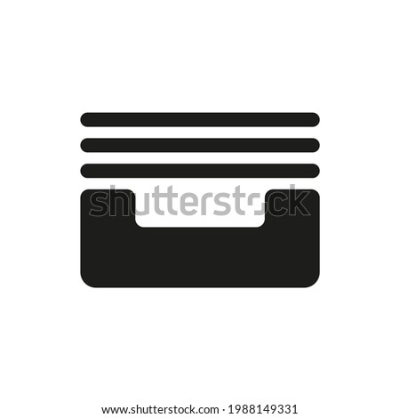Mailbox icon. Inbox symbol for web and mobile UI design.