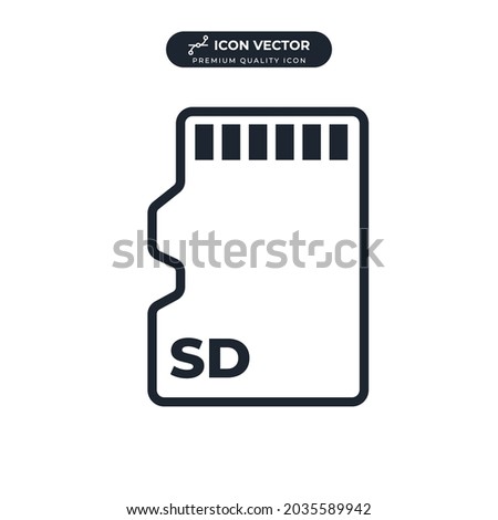 micro sd card icon symbol template for graphic and web design collection logo vector illustration