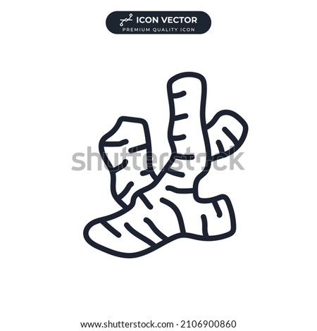 ginger vegetable icon symbol template for graphic and web design collection logo vector illustration