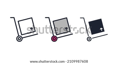 hand trolley icon symbol template for graphic and web design collection logo vector illustration