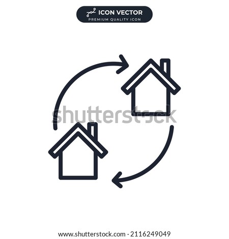 Home reverse mortgage icon symbol template for graphic and web design collection logo vector illustration