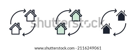 Home reverse mortgage icon symbol template for graphic and web design collection logo vector illustration