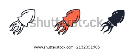 squid icon symbol template for graphic and web design collection logo vector illustration