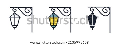 street light icon symbol template for graphic and web design collection logo vector illustration