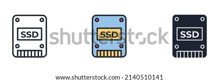 ssd icon symbol template for graphic and web design collection logo vector illustration