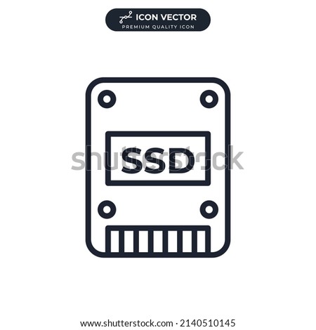ssd icon symbol template for graphic and web design collection logo vector illustration