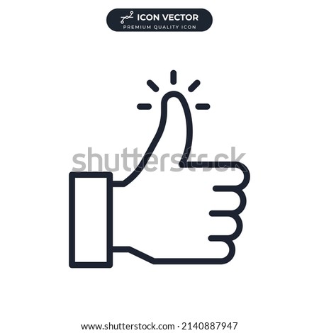 Hand Thumb Up icon symbol template for graphic and web design collection logo vector illustration