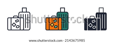 luggage icon symbol template for graphic and web design collection logo vector illustration