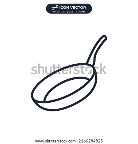 frying pan icon symbol template for graphic and web design collection logo vector illustration