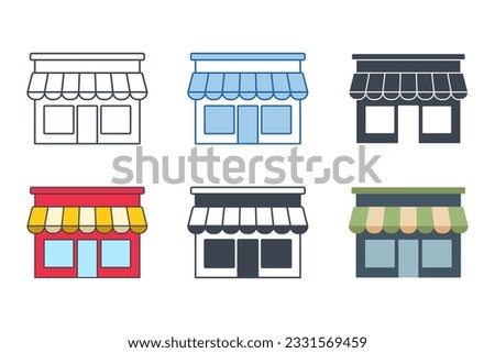 Store icon symbol template for graphic and web design collection logo vector illustration