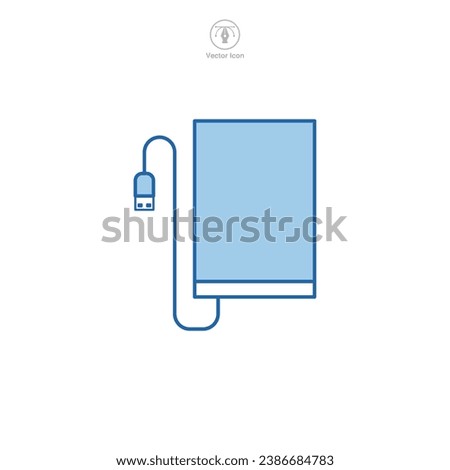 External Hard Drive icon symbol vector illustration isolated on white background