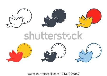 Early Bird icon collection with different styles. Early bird discount symbol vector illustration isolated on white background