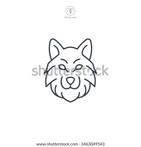 wolf Icon Halloween theme symbol vector illustration isolated on white background