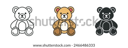 Teddy Bear Icon symbol vector illustration isolated on white background