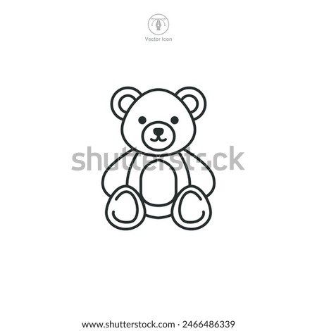 Teddy Bear Icon symbol vector illustration isolated on white background