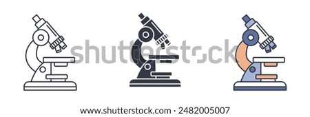 Microscope Icon symbol vector illustration isolated on white background