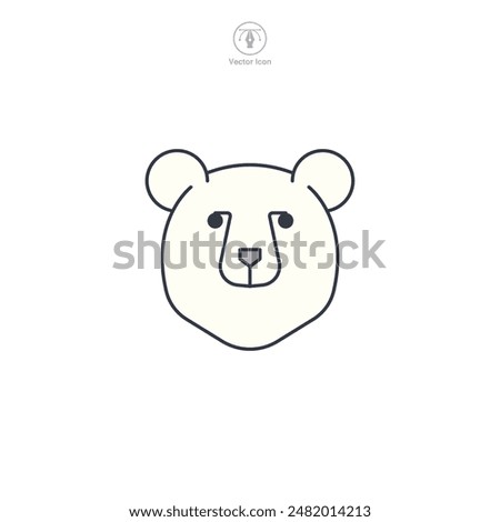 Bear Icon symbol vector illustration isolated on white background
