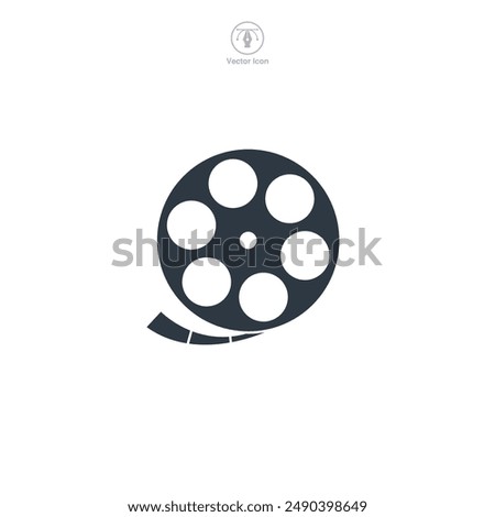 Film reel icon theme symbol vector illustration isolated on white background