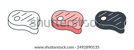 Steak icon theme symbol vector illustration isolated on white background