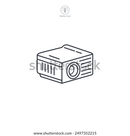 Projector icon symbol vector illustration isolated on white background