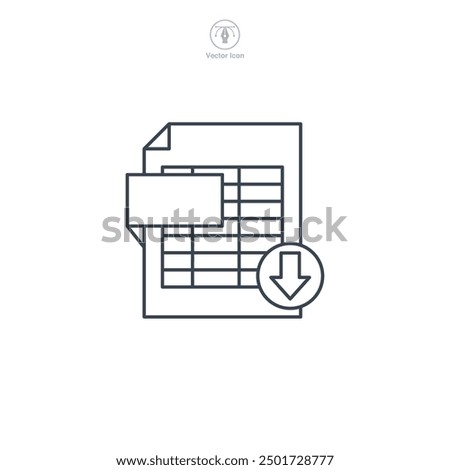 Spreadsheet icon symbol vector illustration isolated on white background