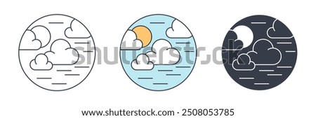 Clouds icon symbol vector illustration isolated on white background