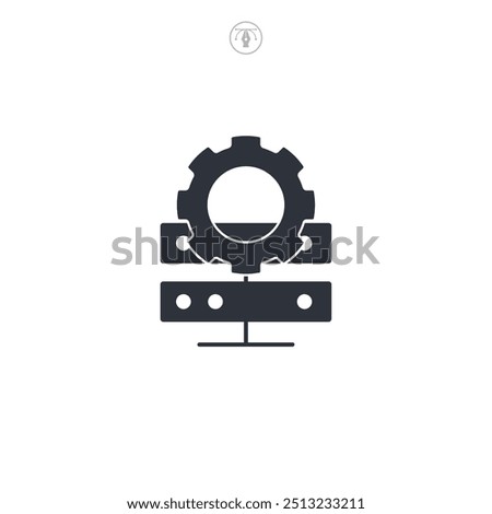 Database setting icon symbol vector illustration isolated on white background