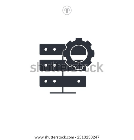 database setting icon symbol vector illustration isolated on white background