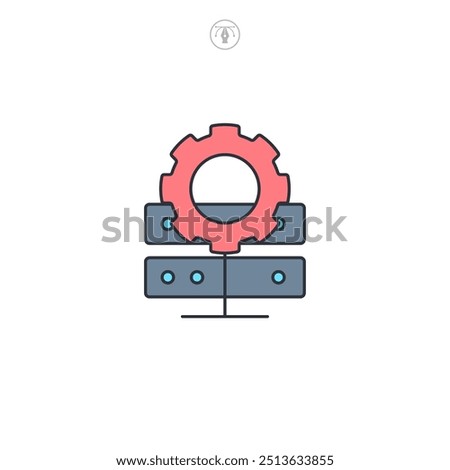 Database setting icon symbol vector illustration isolated on white background