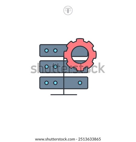 database setting icon symbol vector illustration isolated on white background