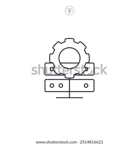 Database setting icon symbol vector illustration isolated on white background