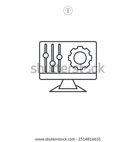 Customization option icon symbol vector illustration isolated on white background