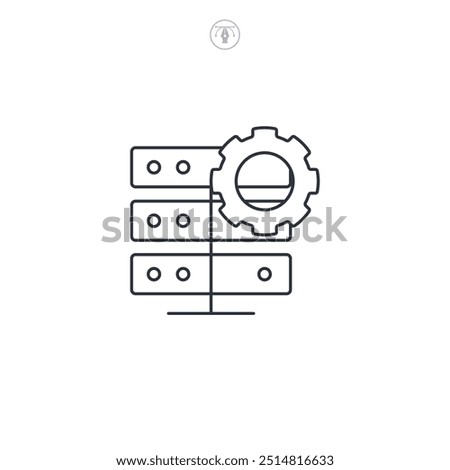 database setting icon symbol vector illustration isolated on white background