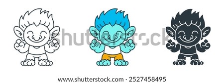 Troll icon symbol vector illustration isolated on white background