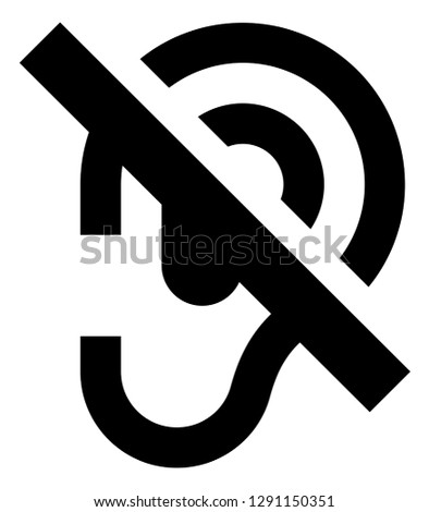 Hearing Loss Quiet Vector Icon