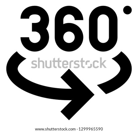 Rotate 360 Around Vector Icon