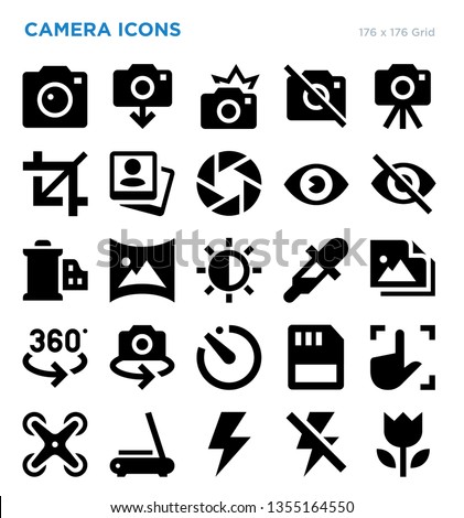 Camera Vector Icon Set