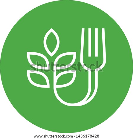 Farm To Fork Fresh Food Outline Icon