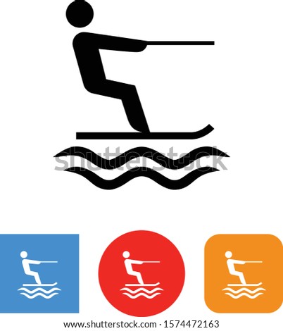 Water Ski Recreation Vector Icon