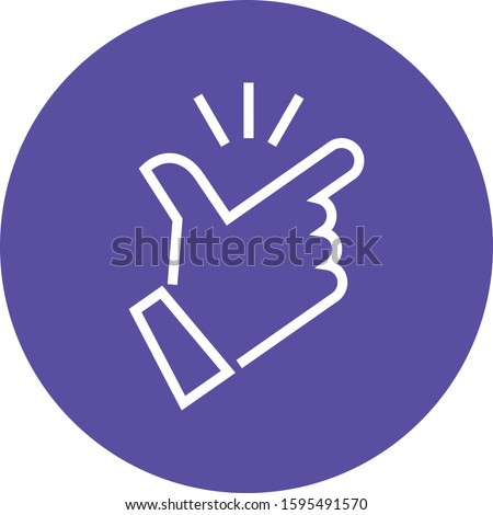 Fingers Snapping Hand Gesture Outline Icon