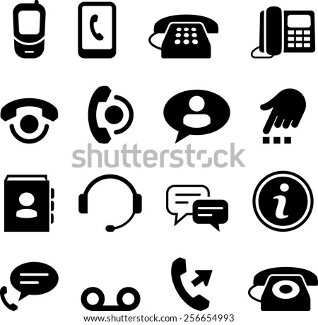 Phone and call center icons