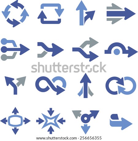 Arrows and directional pointer icons 