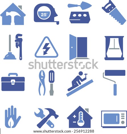 Home builder's icon set.